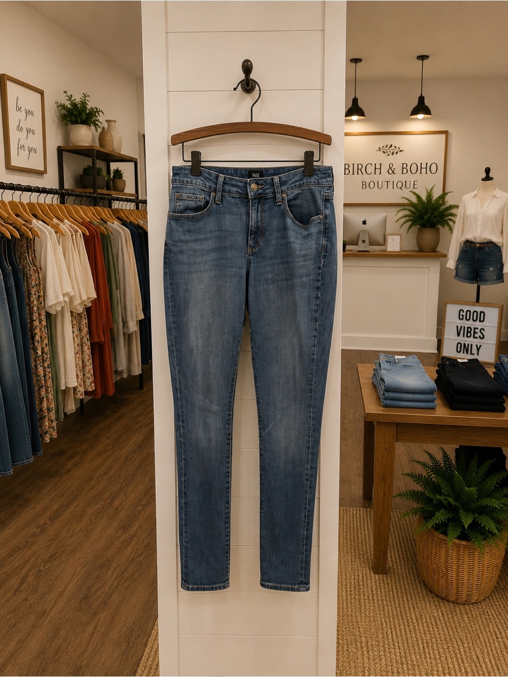 Gap 29R Mid Rise Skinny Jeans Stretch Denim Medium Wash Ankle